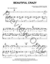 Beautiful Crazy piano sheet music cover